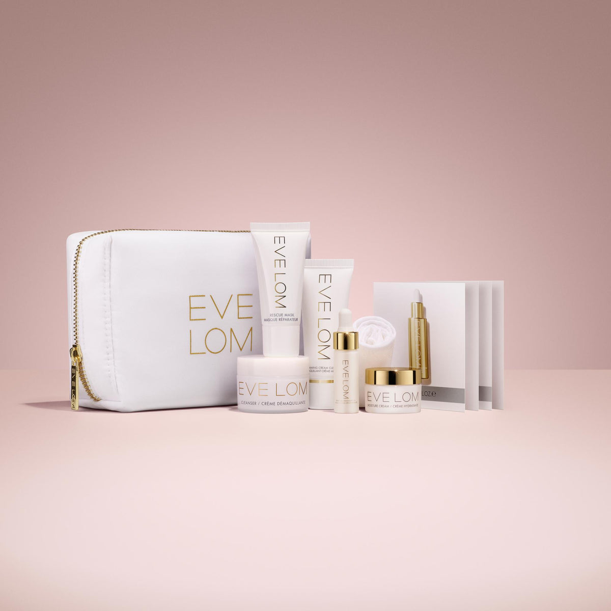 Evelom skincare store travel set